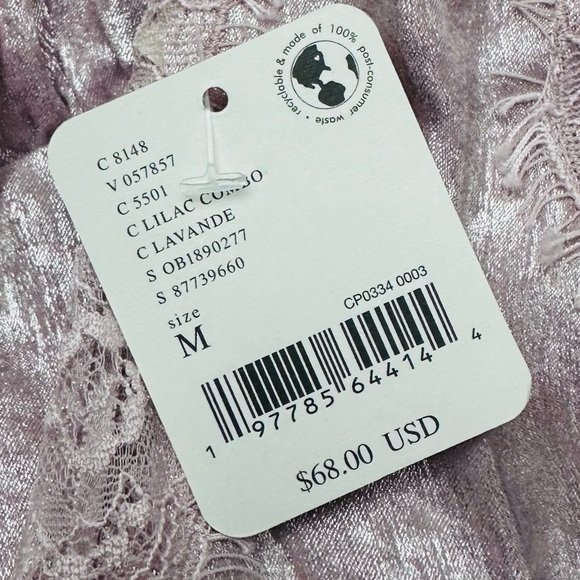 Free People Intimately Shimmer On Cami in Lilac Combo - Picture 6 of 9